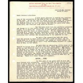 Letter to Secretaries from Rev. Thos Buddle