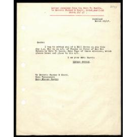 Letter to Messrs. Farmer and Scott from Rev. T. Buddle