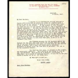 Letter to Rev. John Beecham from Rev. W. Lawry