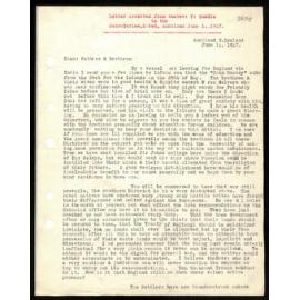 Letter to Secretaries from Rev. T. Buddle