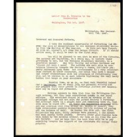 Letter to Secretaries from S. Ironside
