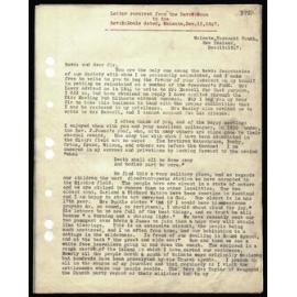 Letter to Rev. E. Hoole from Rev. W. Woon