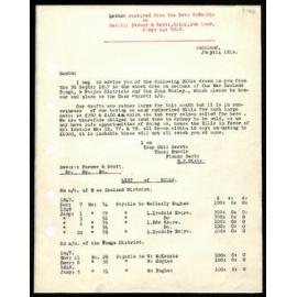 Letter and list of bills to Messrs. Farmer and Scott from Rev. T. Buddle