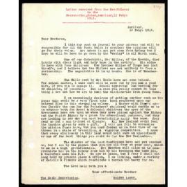 Letter to Secretaries from Rev. W. Lawry