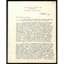 Letter to Secretaries from J. Watkin