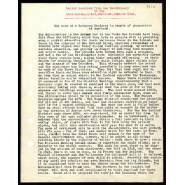 Letter to Secretaries from Rev. W. Lawry