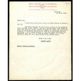 Letter to Secretaries from Rev. W. Lawry