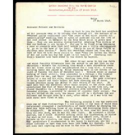 Letter to Secretaries from Rev. G. Buttle