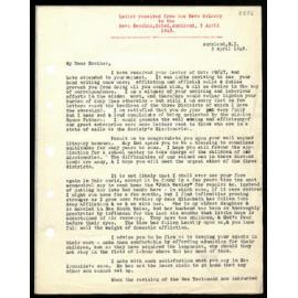 Letter to Rev. Beecham from Rev. W. Lawry
