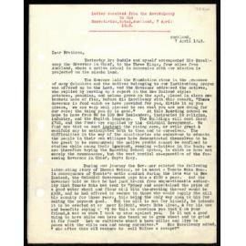 Letter to Secretaries from Rev. W. Lawry