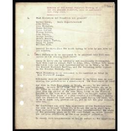 Minutes, Annual District Meeting of New Zealand Districts, to Secretaries from New Zealand Districts