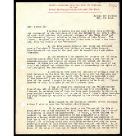 Letter to Rev. J. Beecham from Rev. J. Whiteley