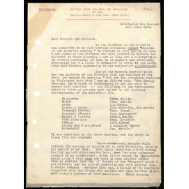 Letter to Secretaries from Rev. S. Ironside