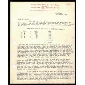 Letter to Secretaries from Rev. W. Lawry