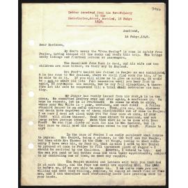 Letter to Secretaries from Rev. W. Lawry