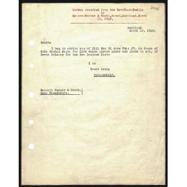 Letter to Messrs. Farmer and Scott from Rev. Thos Buddle