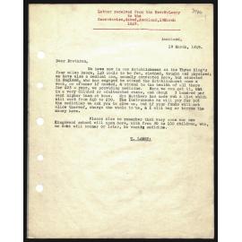 Letter to Secretaries from Rev. W. Lawry