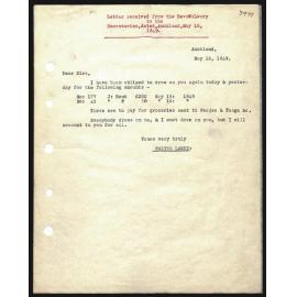 Letter to Secretaries from Rev. W. Lawry