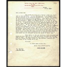 Letter to Rev. Dr. Beecham from Rev. J. Whiteley