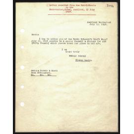 Letter to Secretaries from Rev. T. Buddle