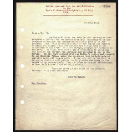 Letter to Revd Dr. Beecham from Rev. John Whiteley