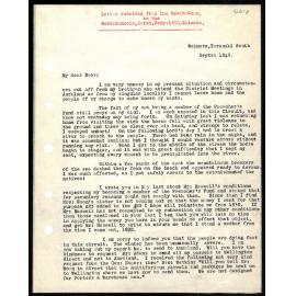 Letter to Rev. E. Hoole from Rev. W. Woon