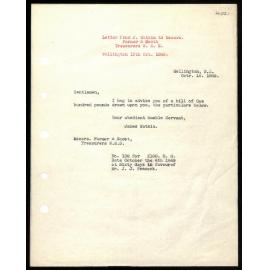 Letter to Messrs. Farmer and Scott from J. Watkin