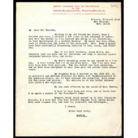 Letter to Rev. Dr. Beecham from Rev. W. Woon