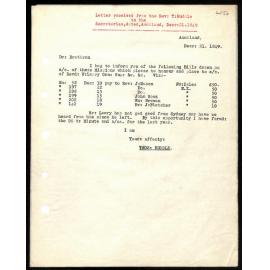 Letter to Secretaries from Rev. T. Buddle