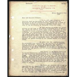 Letter to Secretaries from Rev. S. Ironside