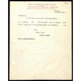 Letter to Secretaries from Rev. W. Lawry