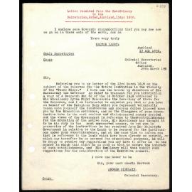 Letter to Secretaries from Rev. W. Lawry