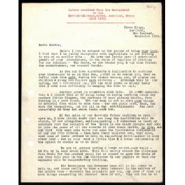 Letter to Rev. Dr. Beecham from Rev. A Reid