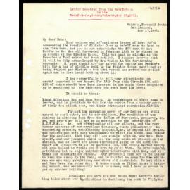 Letter from Rev. E. Hoole from Rev. W. Woon