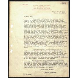 Letter to Rev. E. Hoole from S. Ironside