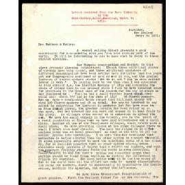 Letter to Secretaries from Rev. T. Buddle