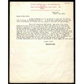 Letter to Secretaries from Thos Buddle