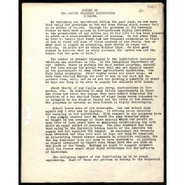 Report of the Native Training Institution, Three Kings, no names