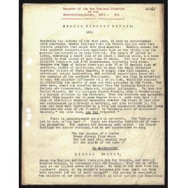 Reports of the New Zealand District to Secretaries