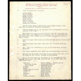 Minutes of Annual District Meeting of New Zealand, to Secretaries from James Wallis