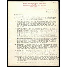 Letter to Secretaries from Rev. W. Lawry