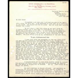 Letter to Rev. G. Osborne from Rev. W. Woon