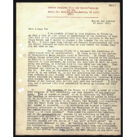 Letter to Dr. Beecham from Rev. J. Whiteley