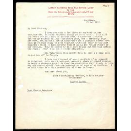 Letter to Treasurers from Rev. J. Watkins