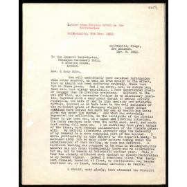 Letter to General Secretaries from Charles Creed