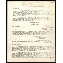 Letter to Rev. W. Woon from Rev. W. Lawry