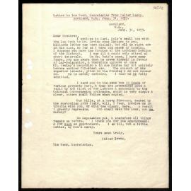 Letter to General Secretaries from Walter Lawry