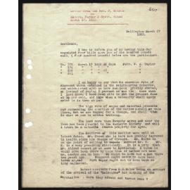 Letter to Messrs. Farmer and Scott from Rev. J. Watson