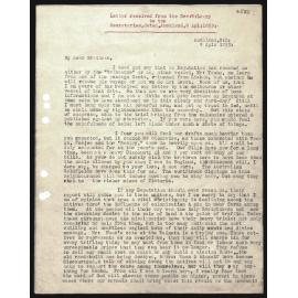 Letter to Secretaries from Rev. W. Lawry