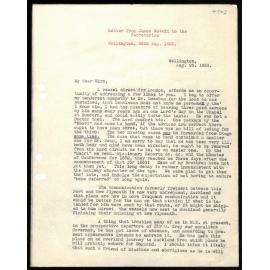 Letter to Secretaries from James Watkin